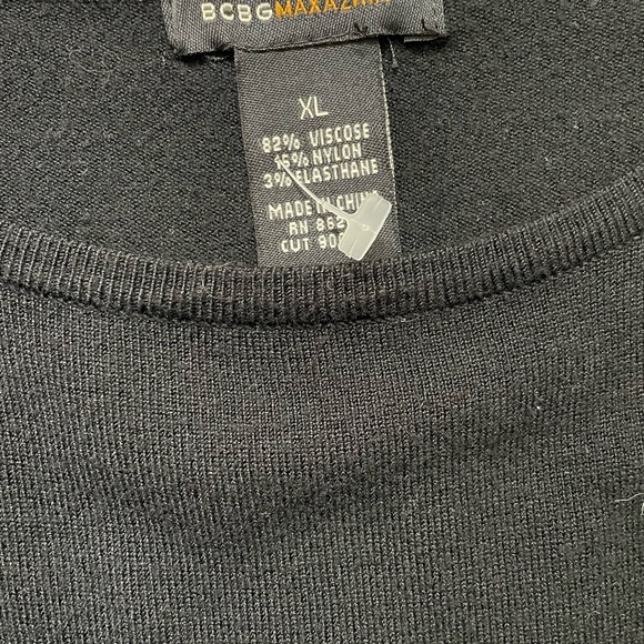 BCBG Maxazria women’s size XL black long sleeve knit ,stretch dress with details - Picture 3 of 8